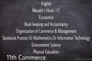 11th commerce subjects list maharashtra board